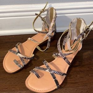 Carlos Santana snakeskin sandals